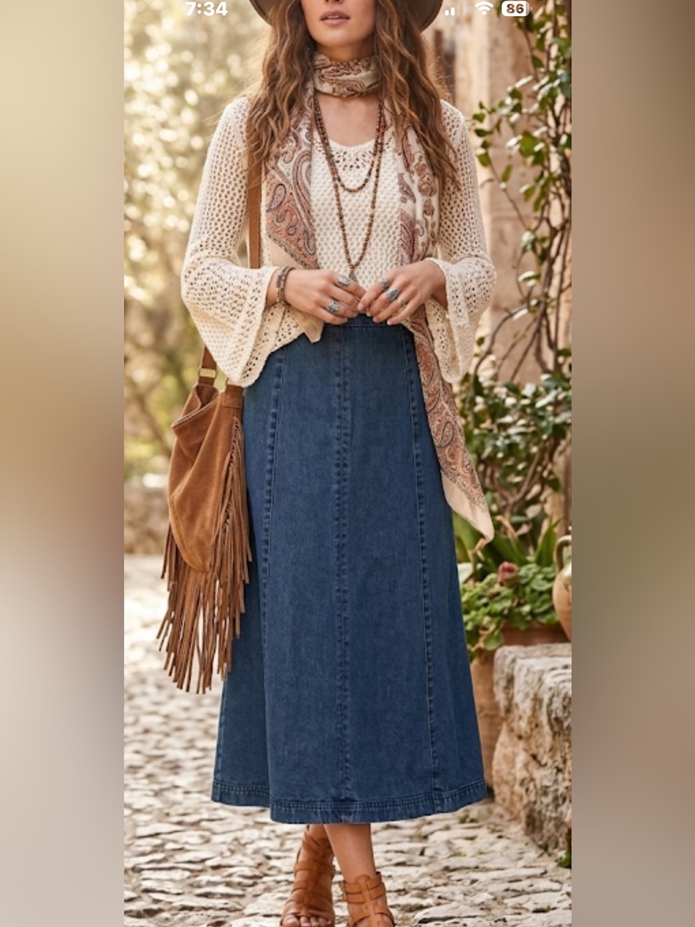 Vintage Blue Denim A-Line Skirt Women’s Size 2/4 (See Measurements) Lizwear
